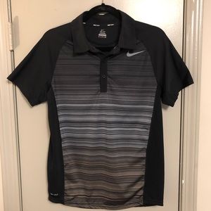 Nike Tennis Black Dri-Fit Polo